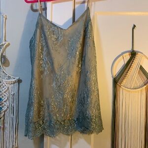 SHEIN Lace Tank Top in Teal